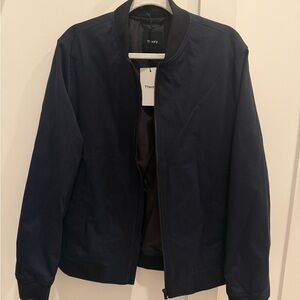 Theory Men's Blue Bomber Jacket